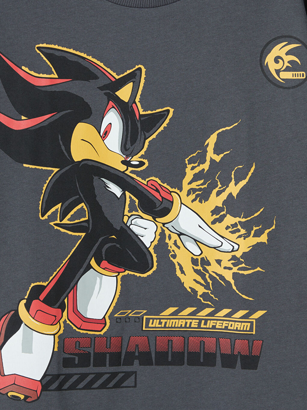 Crew Neck Sonic Printed Boys' T-Shirt-2