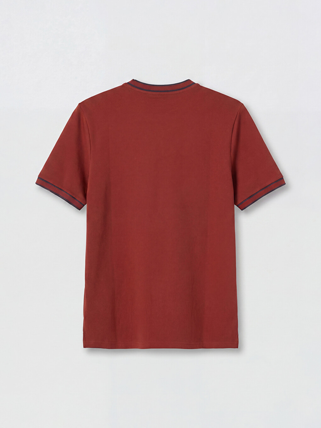 Mashkull Ngjyre Kafe T-shirt-5