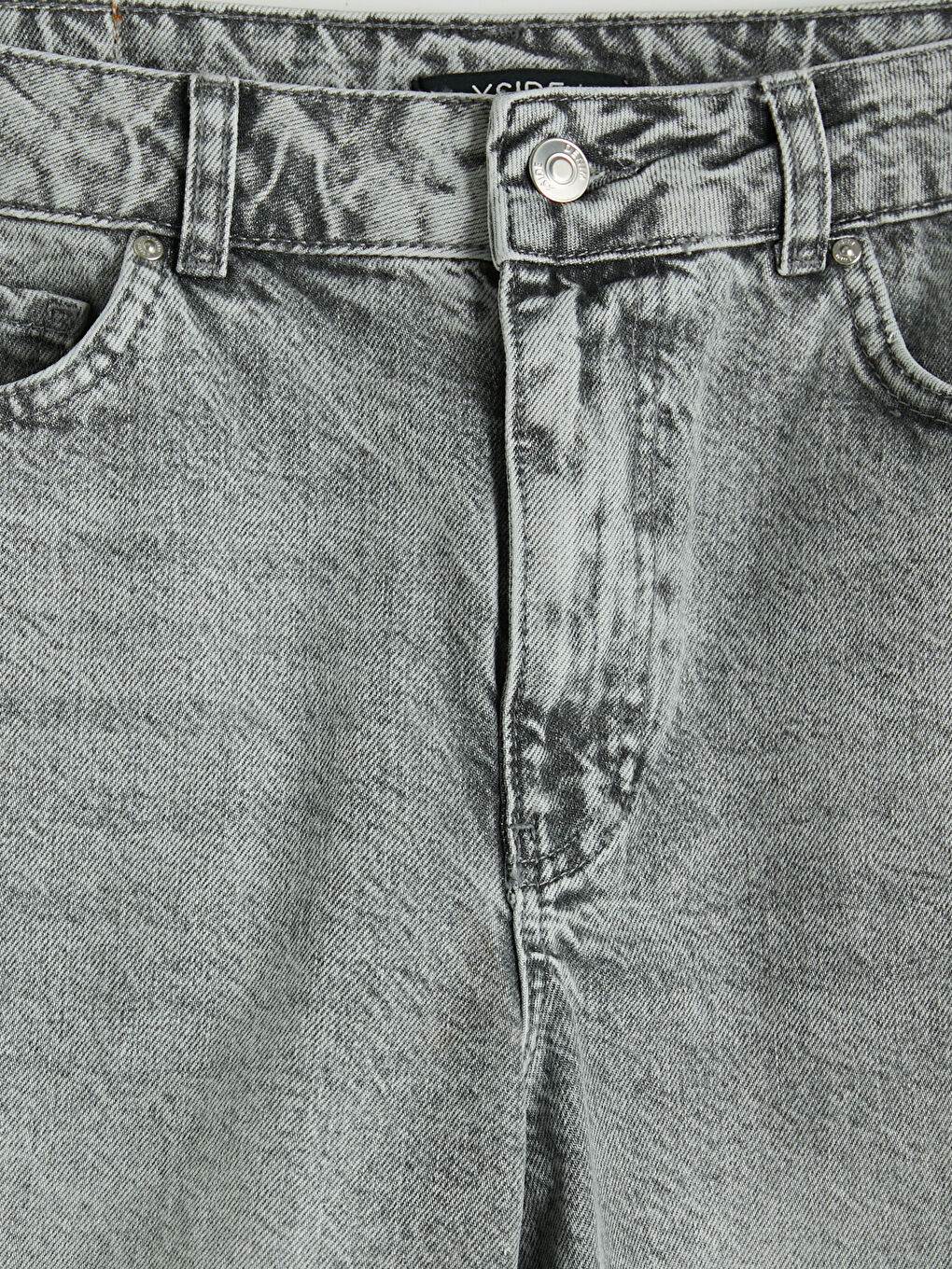 Antrasit Bermuda Fit Kadın Jean Şortolon-2