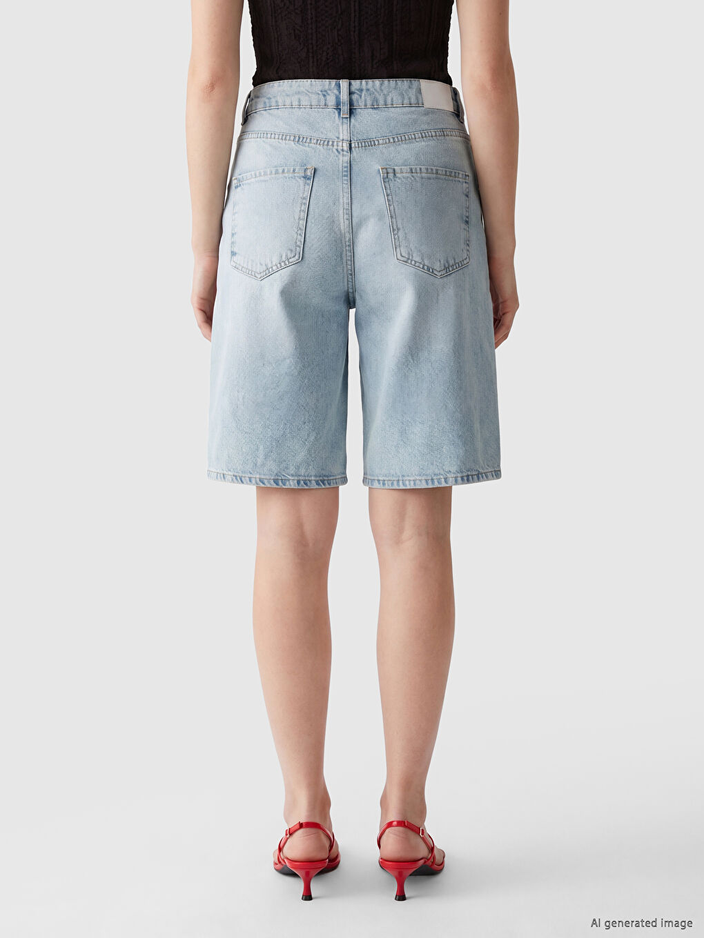 Bermuda Fit Women's Jean Shorts-3