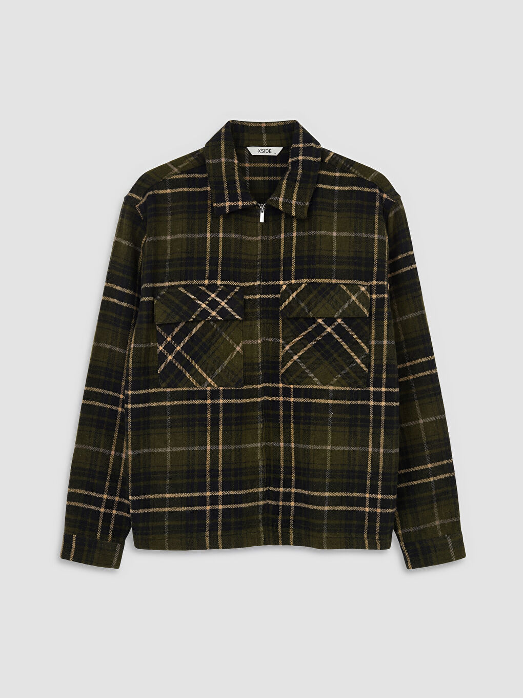 Haki Relax Fit Erkek Oduncu Gömlek Ceket