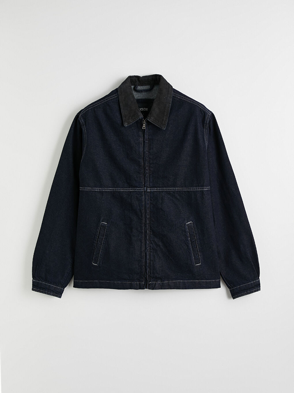 İndigo Rahat Kalıp Erkek Jean Ceket