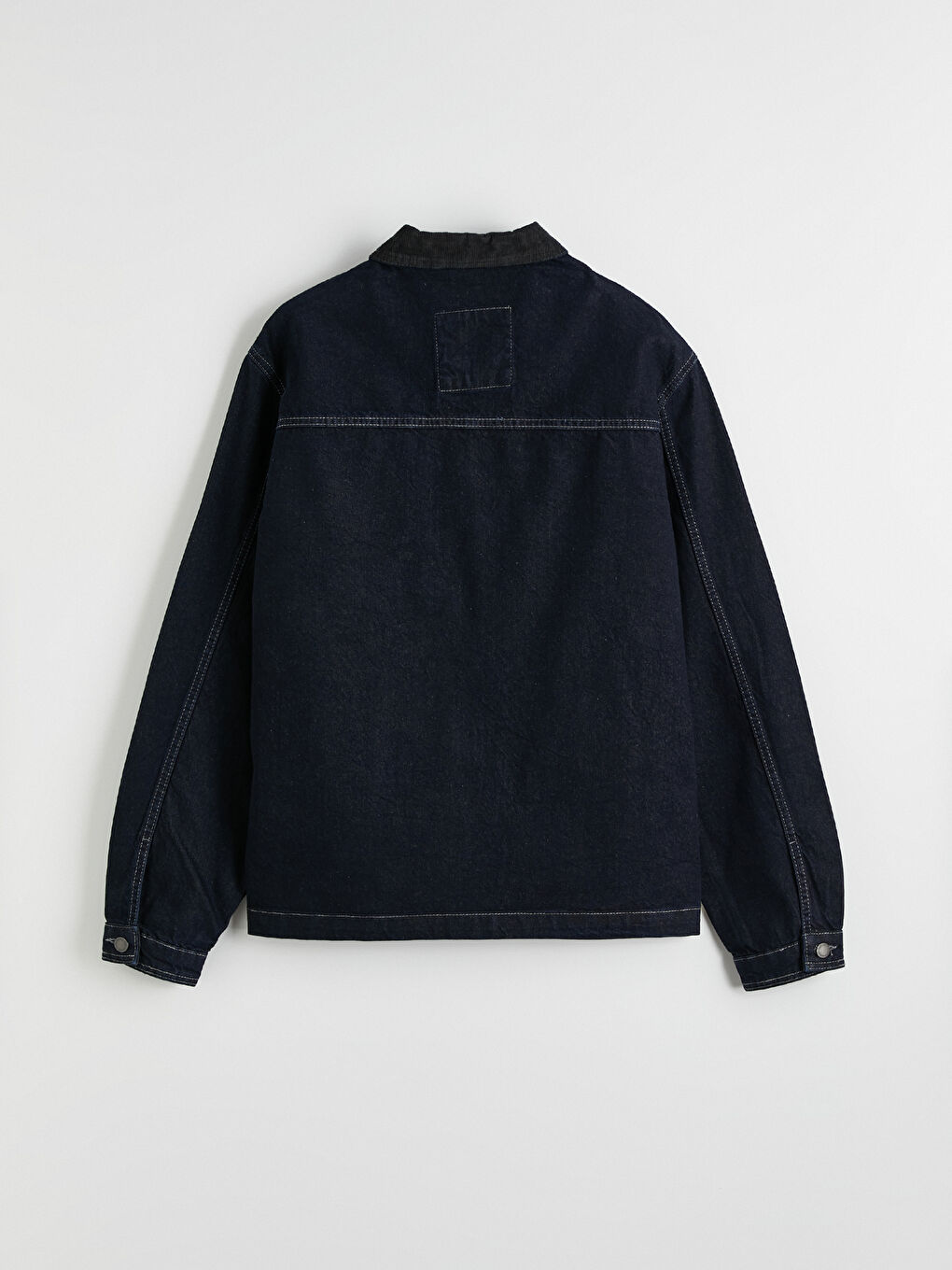 İndigo Rahat Kalıp Erkek Jean Ceket-2