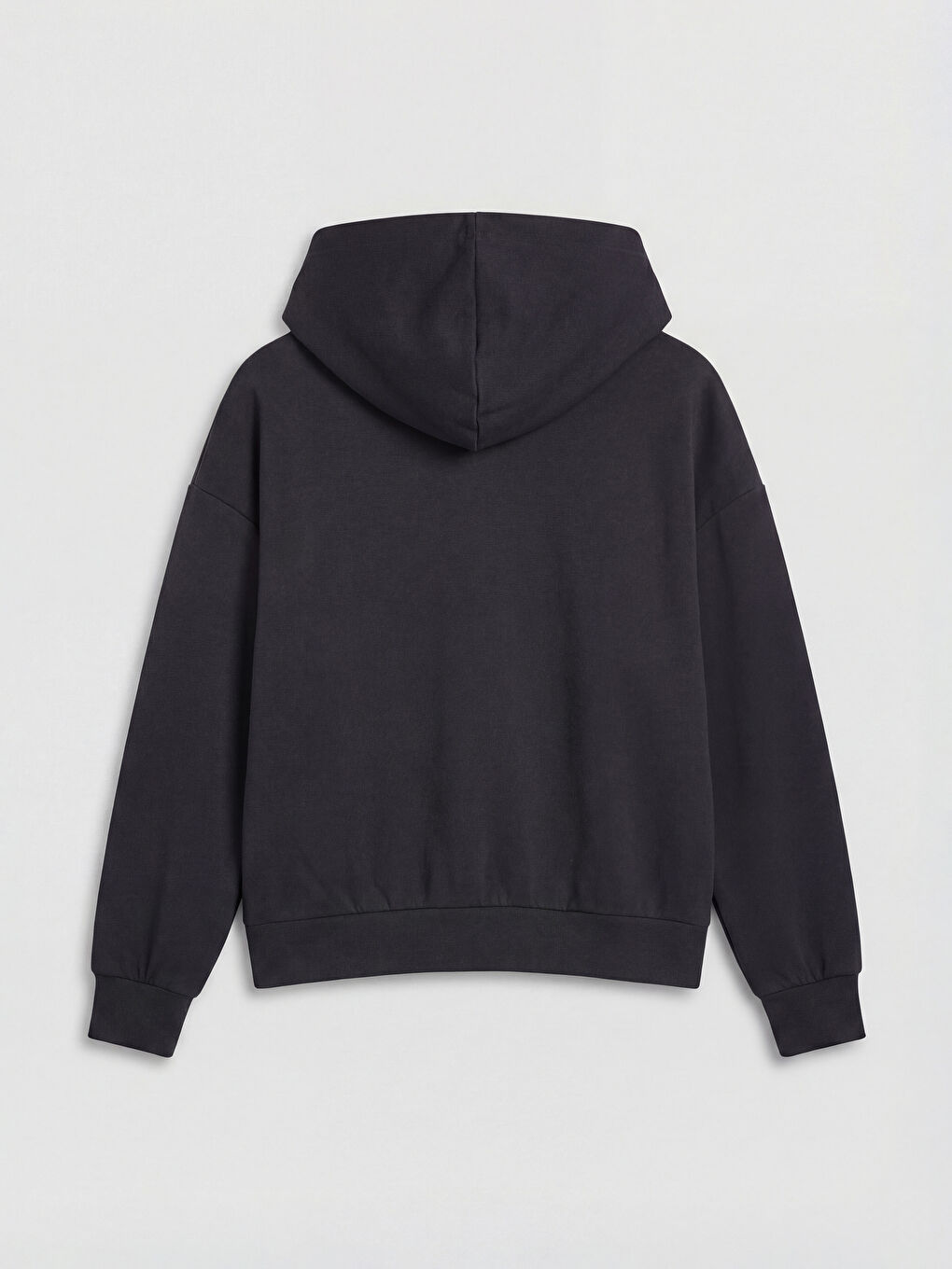 Antrasit Soft Touch Oversize Kadın Spor Hoodie-1