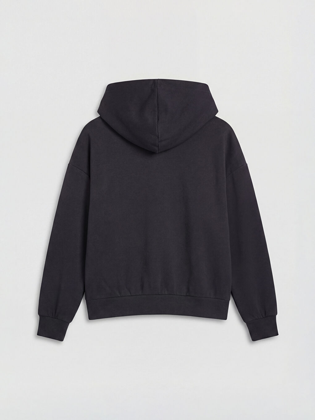 Antrasit Soft Touch Oversize Kadın Spor Hoodie-5