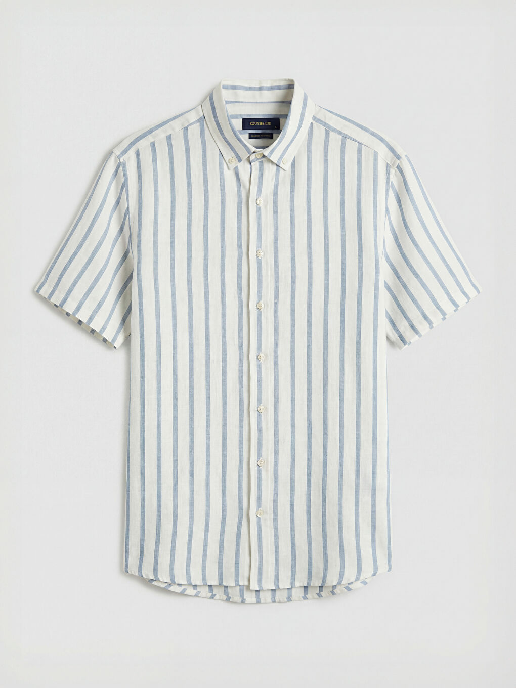 Mavi Regular Fit Çizgili Erkek Gömlek-3