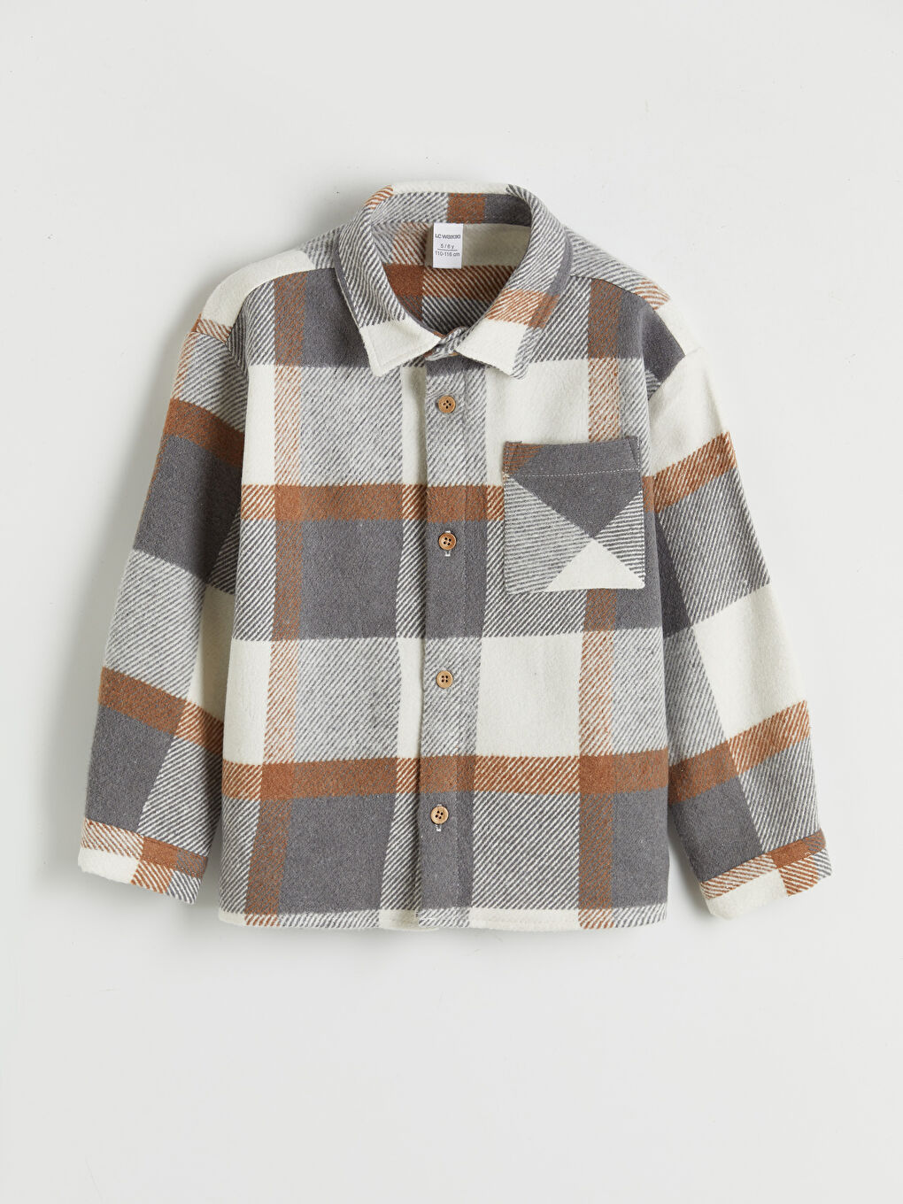 Gri Ekose Erkek Çocuk Oduncu Gömlek