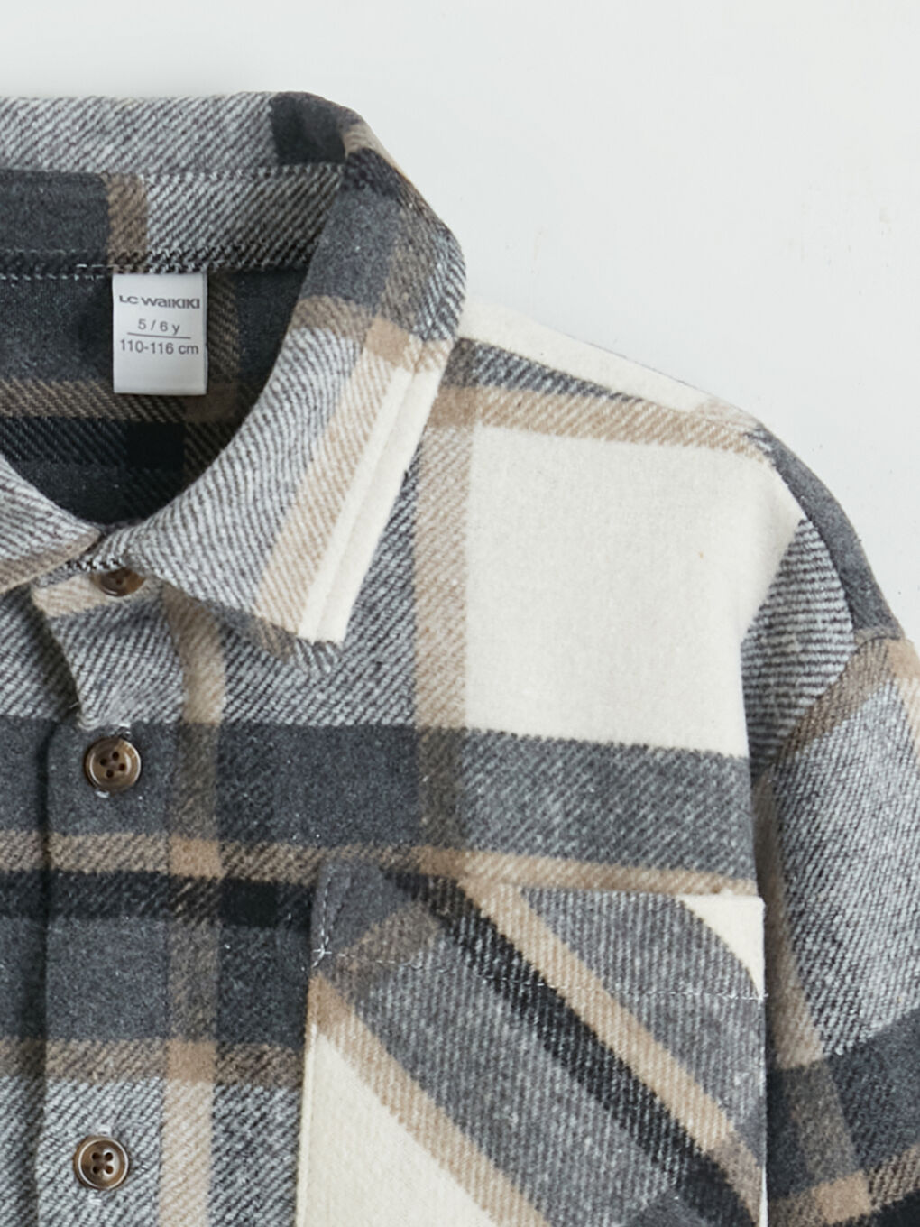 Gri Ekose Erkek Çocuk Oduncu Gömlek Ceket-1