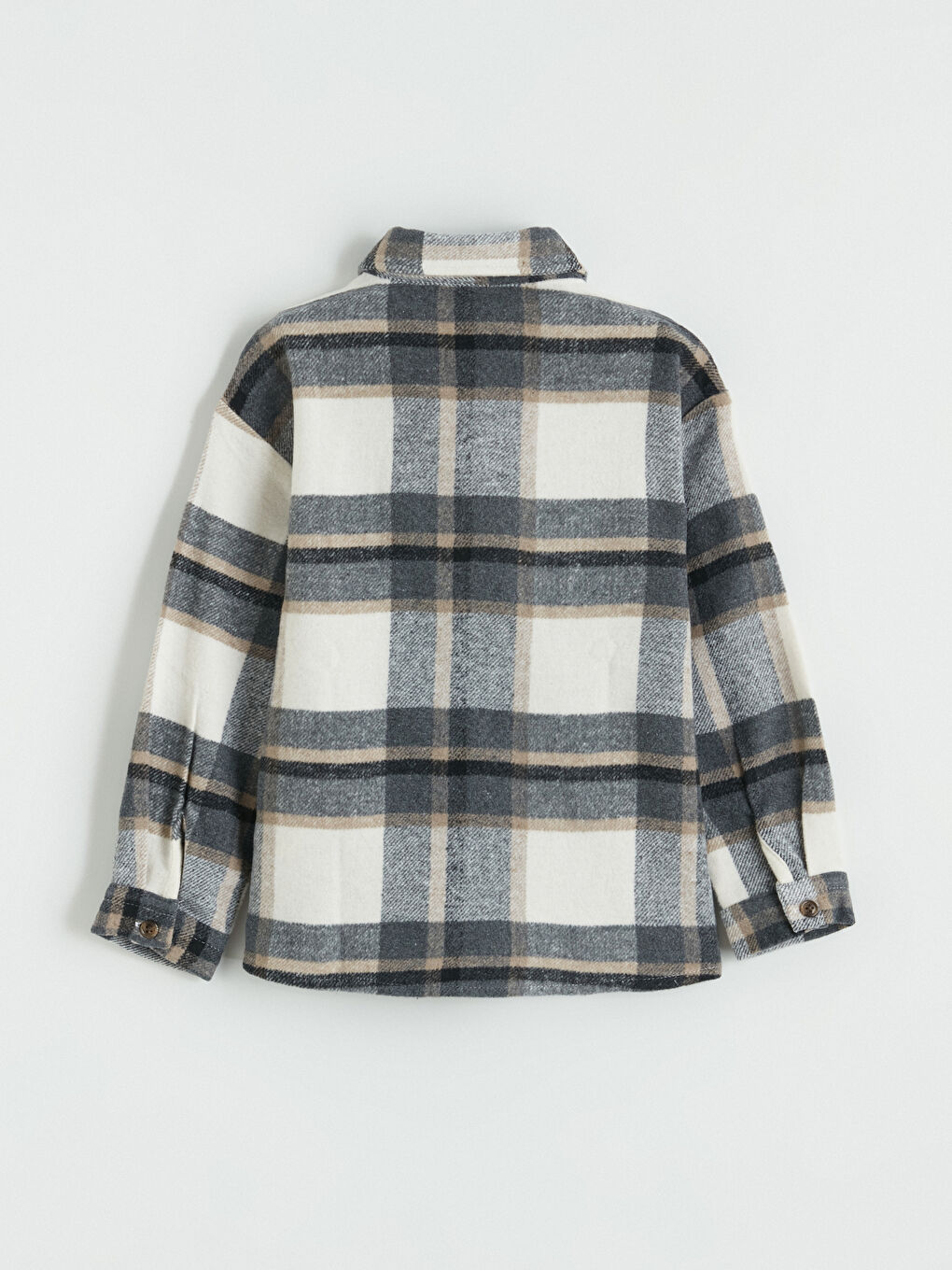 Gri Ekose Erkek Çocuk Oduncu Gömlek Ceket-2