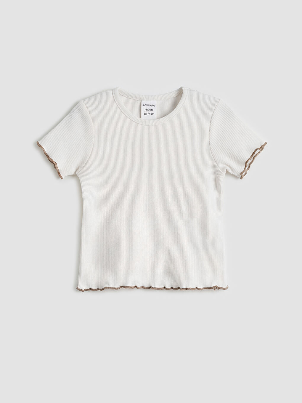 Kahverengi Bisiklet Yaka Kız Bebek Elbise ve Bluz-2