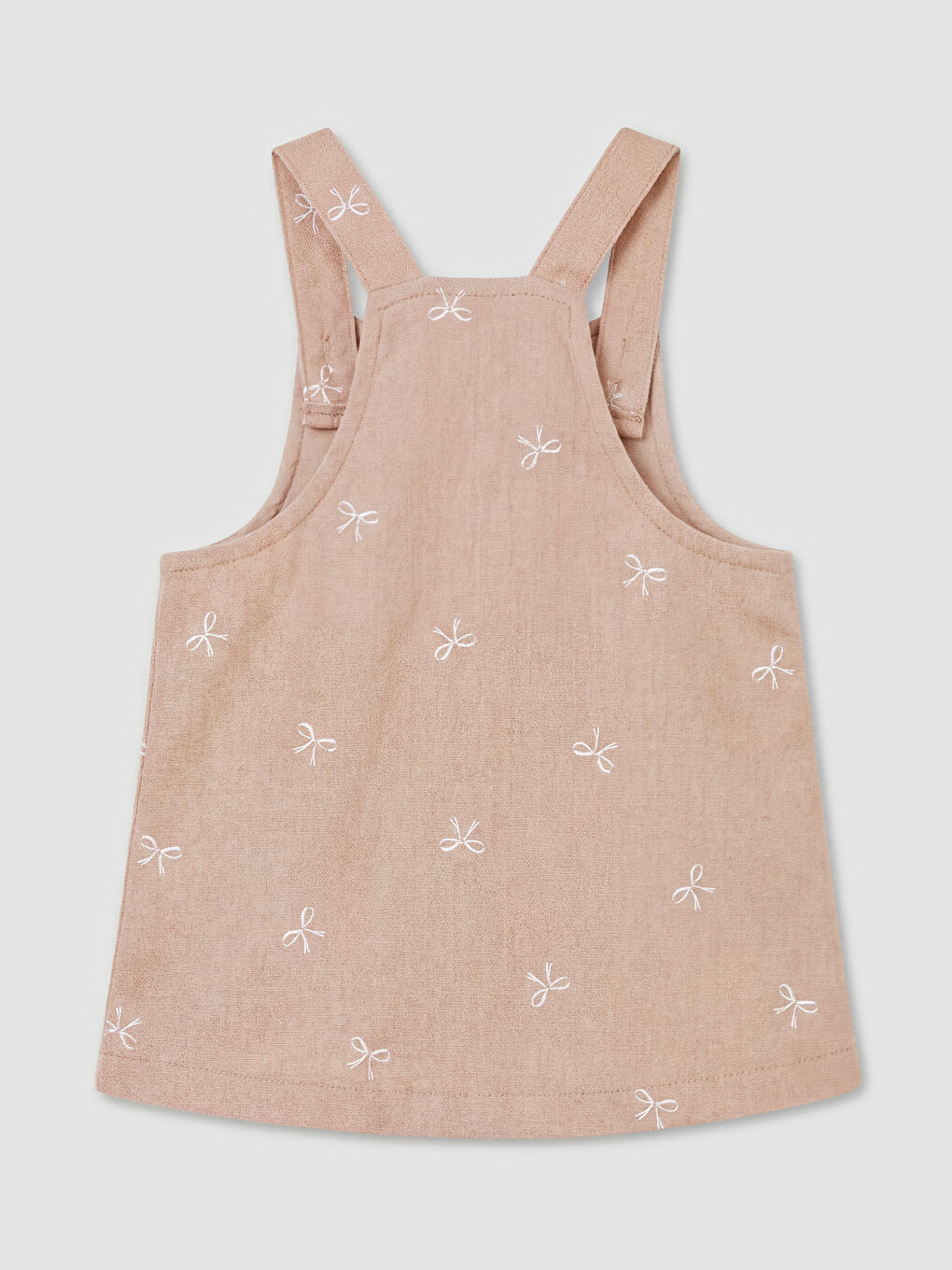 Kahverengi Bisiklet Yaka Kız Bebek Elbise ve Bluz-5