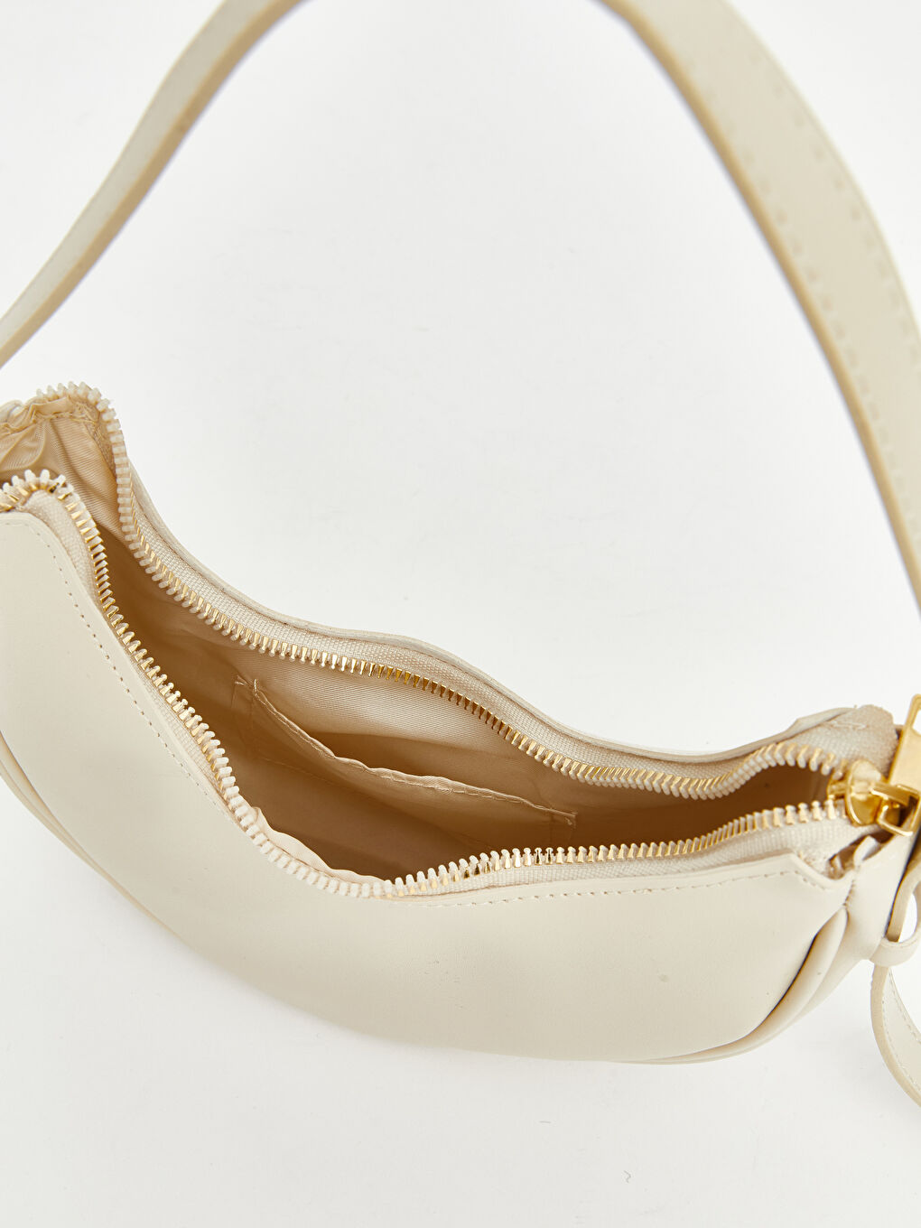 Ekru Deri Görünümlü Moon Kız Çocuk Kol Çantası-2