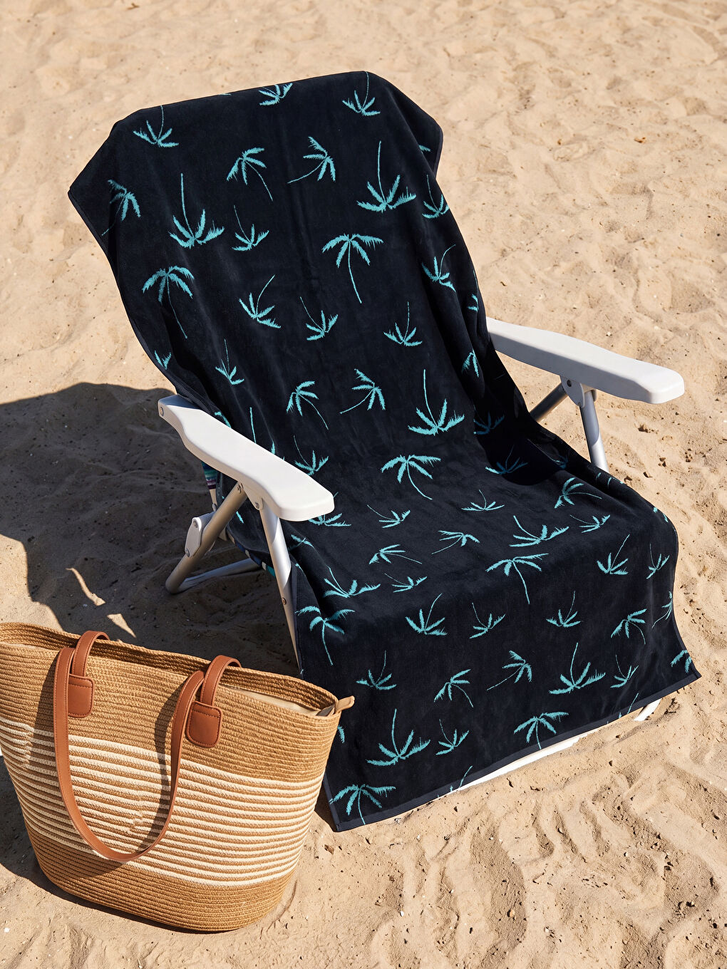 Man NAVY Beach Towel