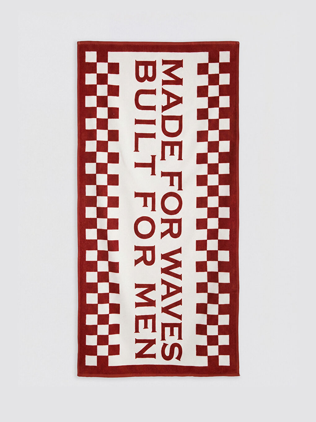 Kırmızı Baskılı Pamuklu Erkek Plaj Havlusu 70x150 cm