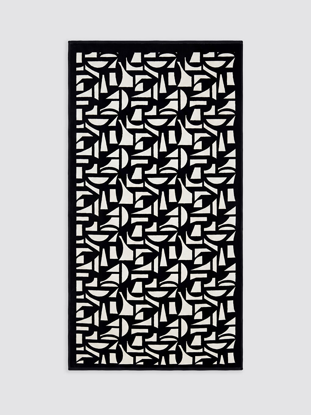 Siyah Pamuklu Erkek Plaj Havlusu 70x150 cm
