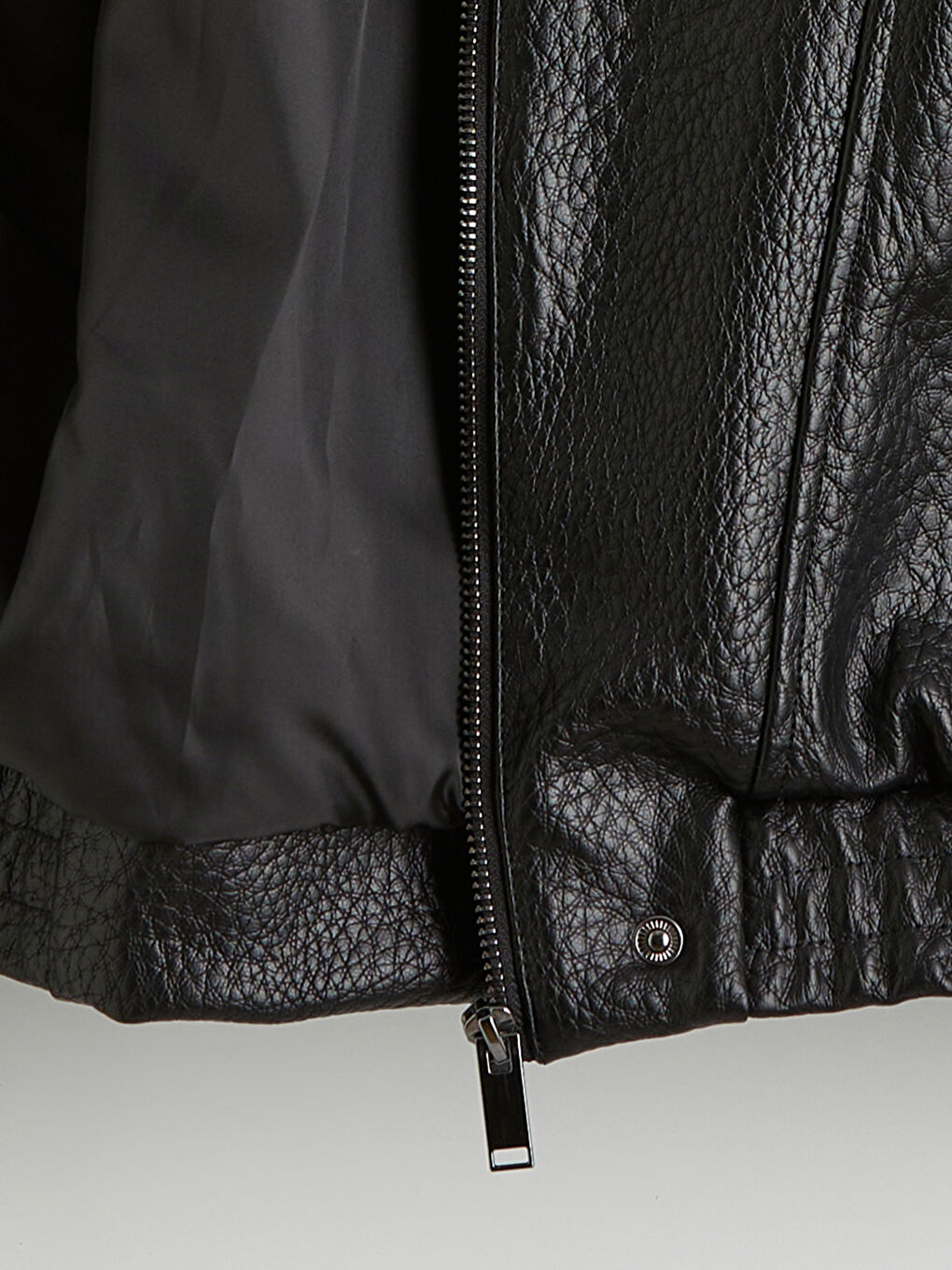 Veste en similicuir pour femme à col montant-8