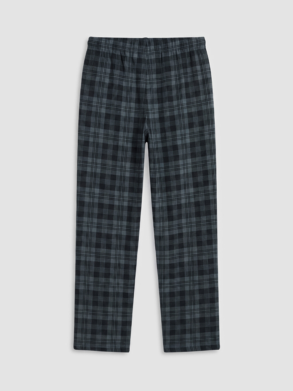 Siyah Regular Fit Ekose Erkek Pijama Altı-1