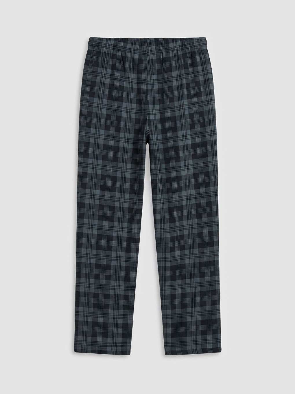 Siyah Standart Kalıp Ekose Erkek Pijama Takımı-10