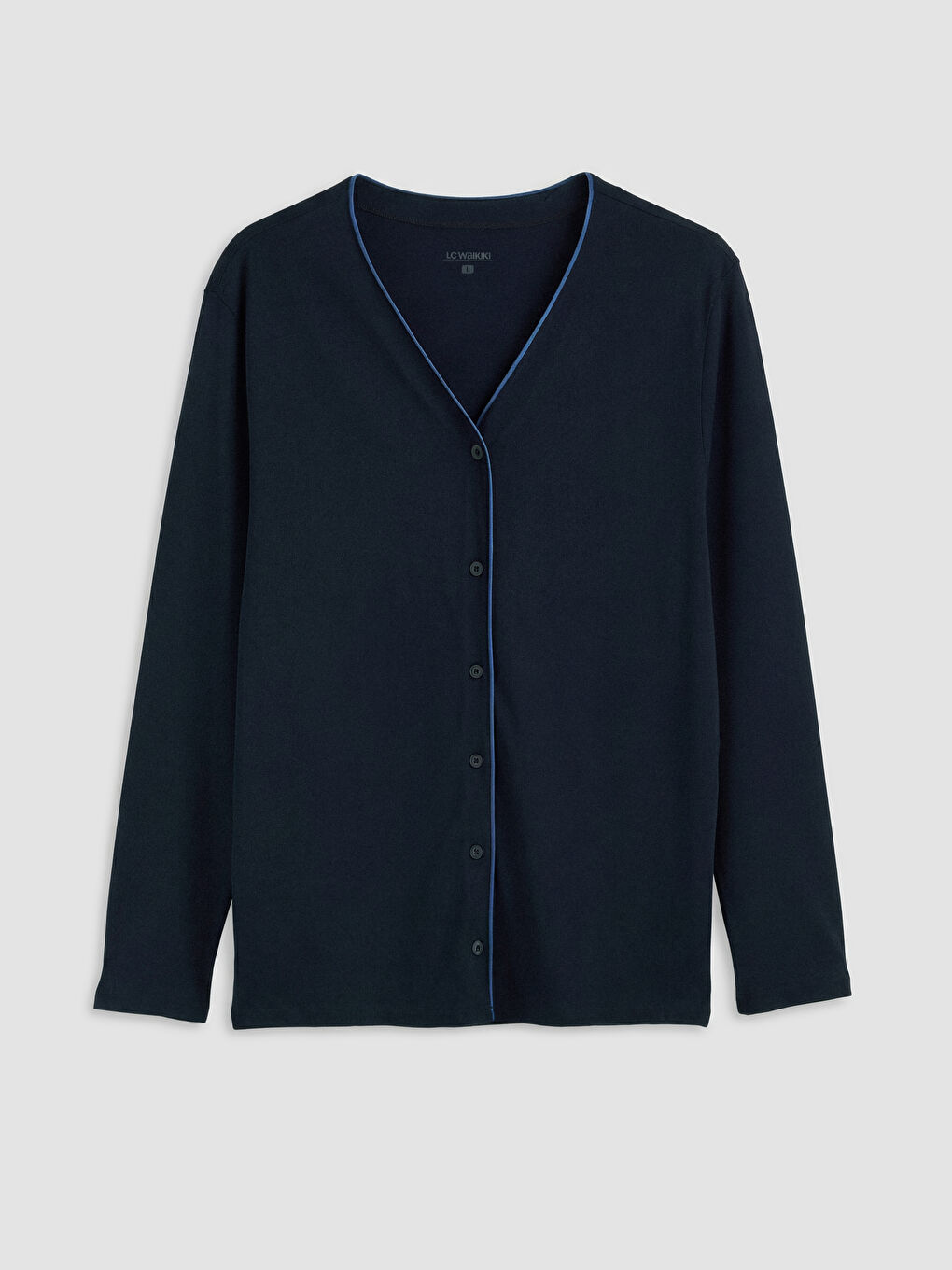 Lacivert Standart Kalıp Erkek Pijama Takımı-1