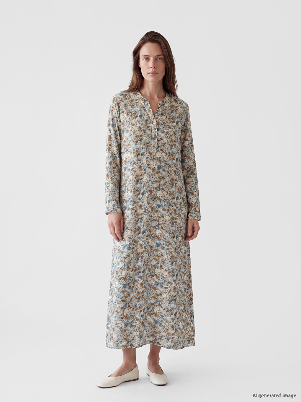 Notch Neck A-Line Dress
