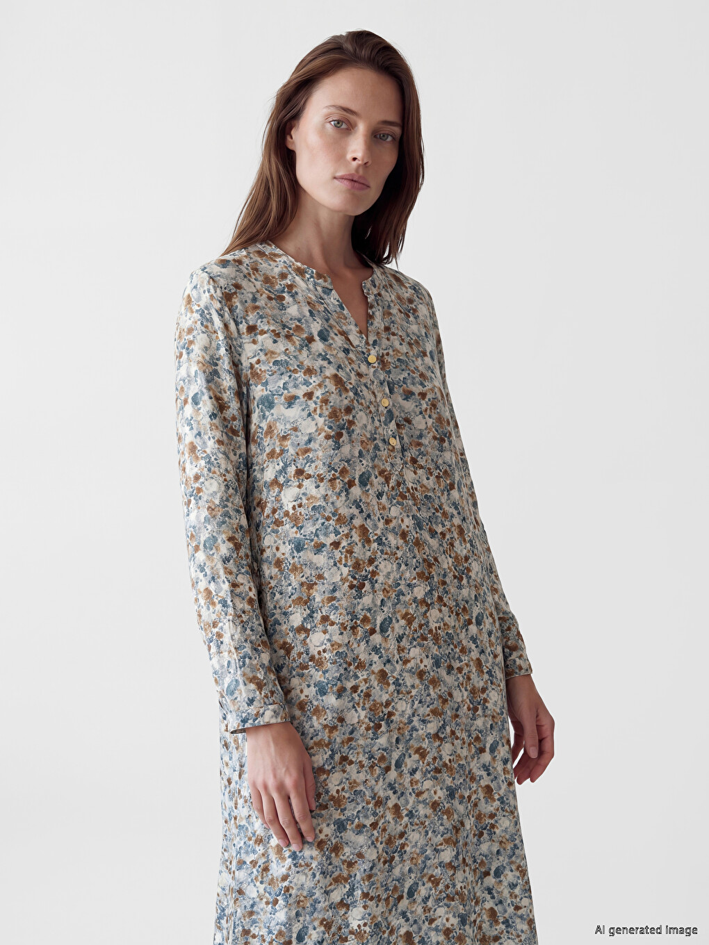 Notch Neck A-Line Dress-1