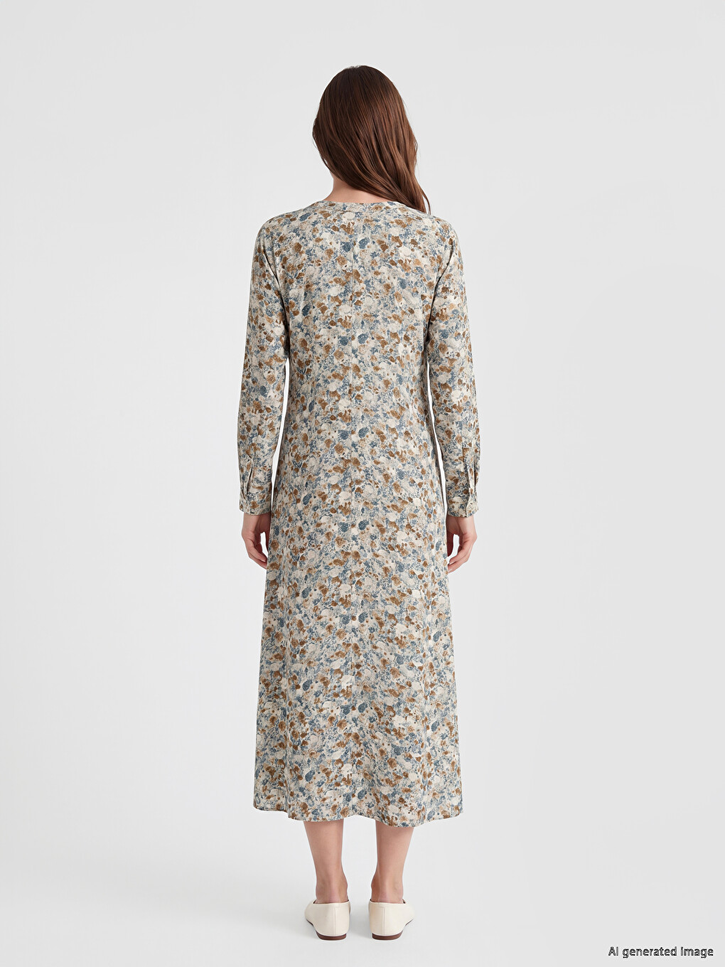 Notch Neck A-Line Dress-3