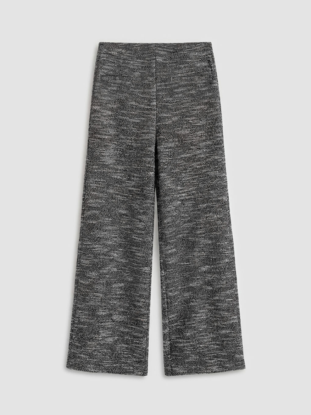 Gri Beli Lastikli Desenli Kadın Pantolon-5