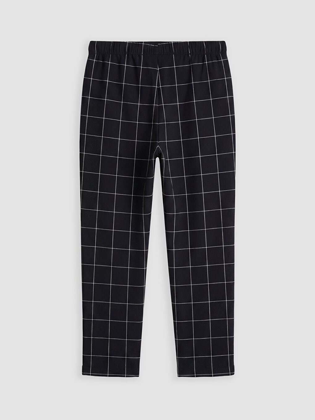 Siyah Regular Fit Ekose Erkek Pijama Takım-4