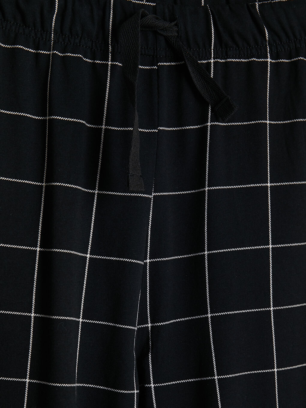 Siyah Regular Fit Ekose Erkek Pijama Takım-6