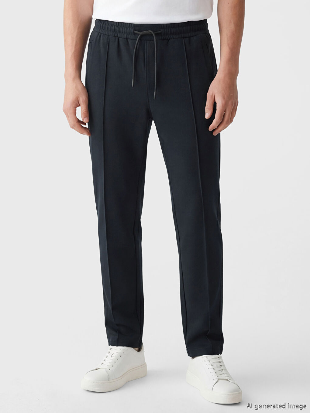 Antrasit Standart Kalıp Erkek Eşofman Altı-1