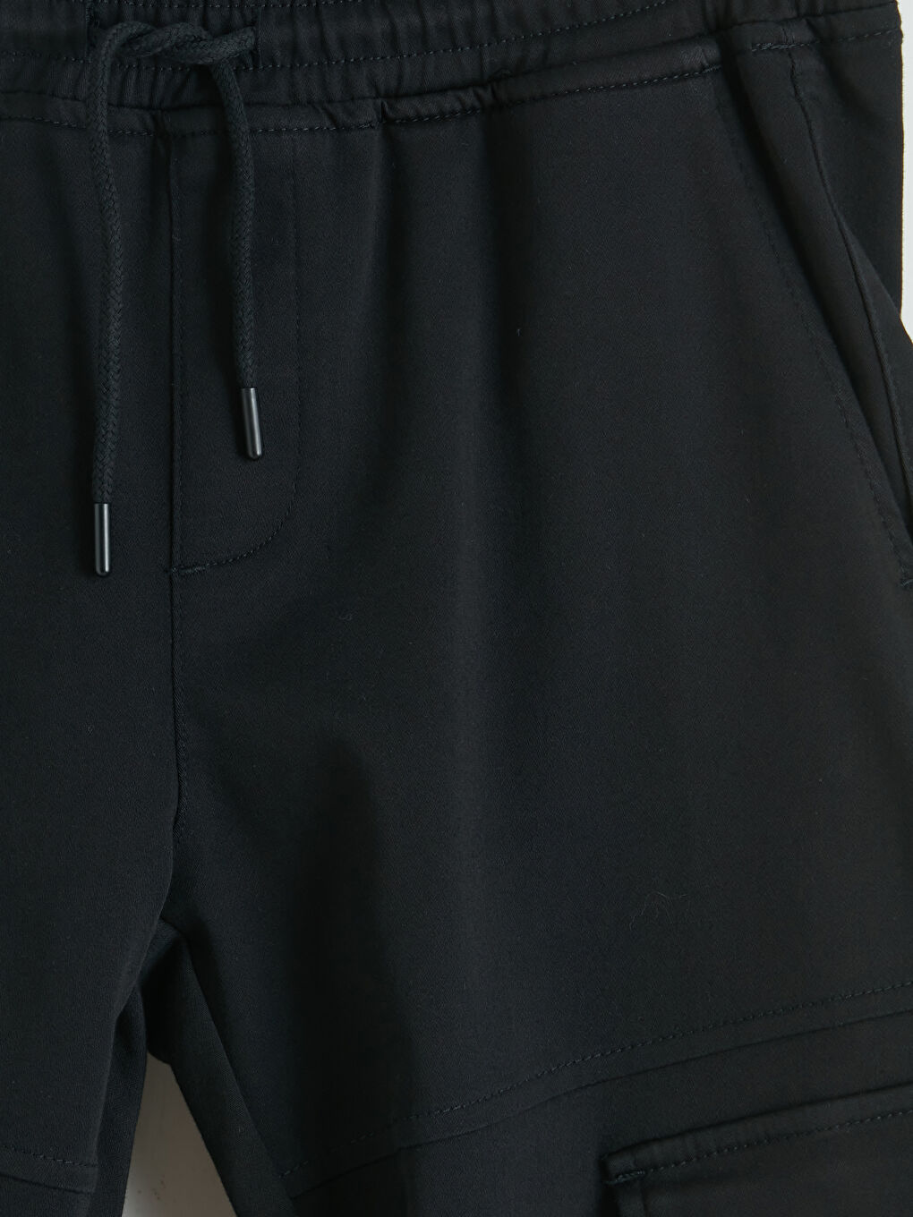 Siyah Slim Fit Erkek Kargo Pantolon-2