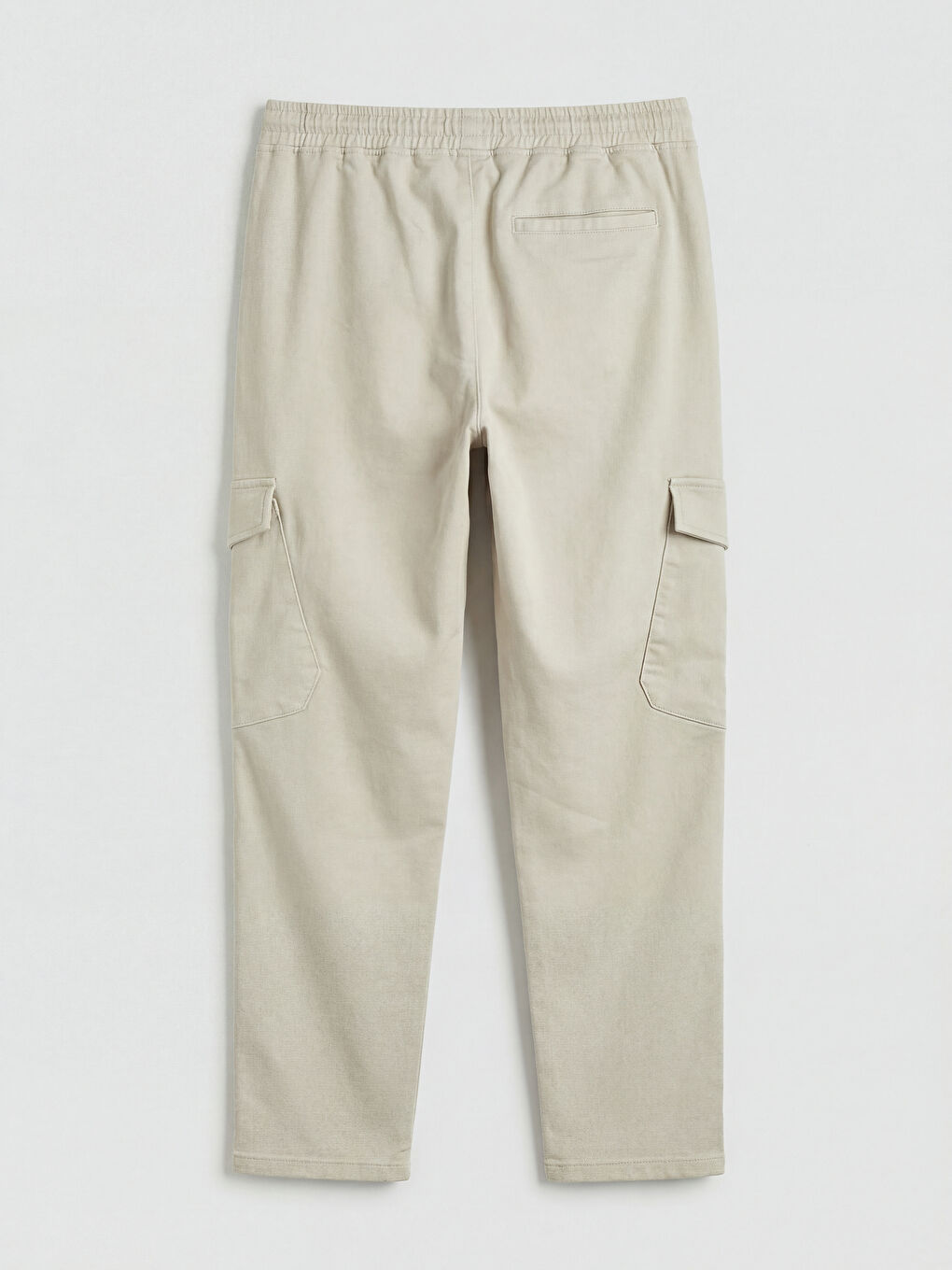 Bej Slim Fit Erkek Kargo Pantolon-1