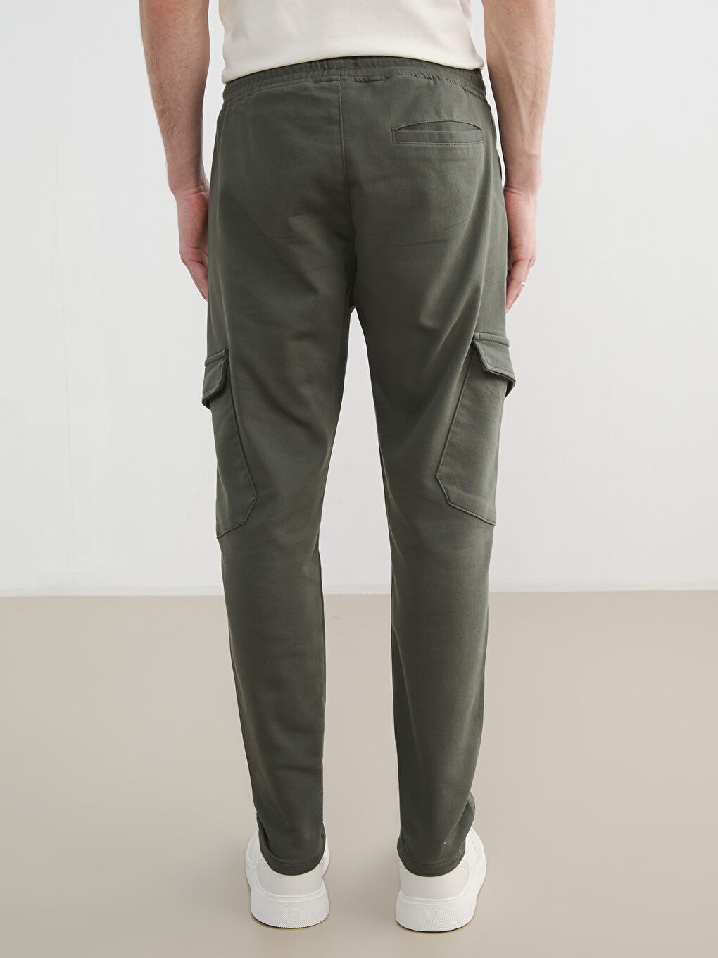 Haki Slim Fit Erkek Kargo Pantolon-3