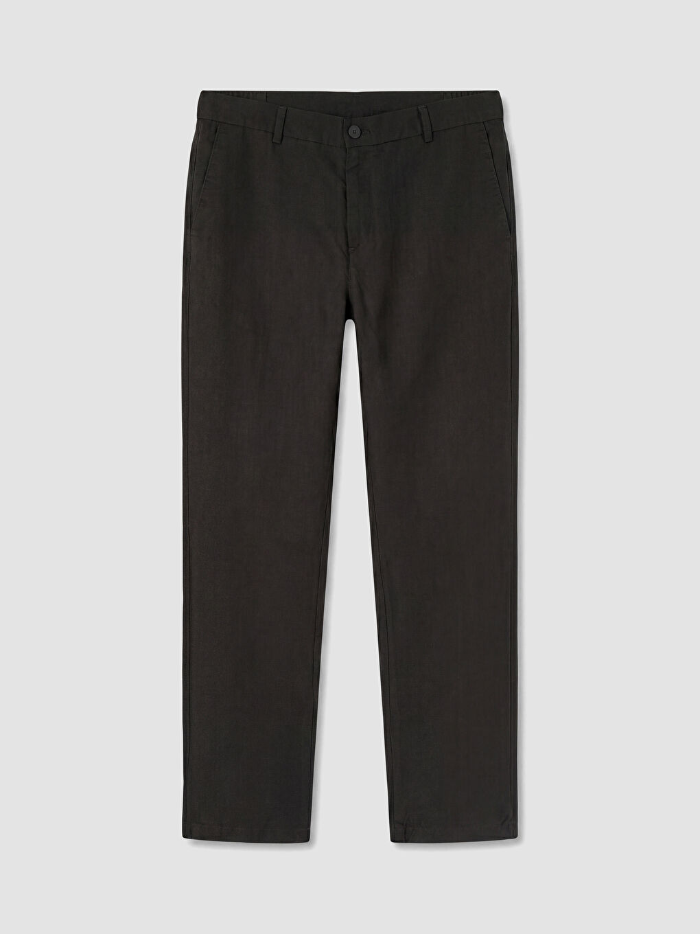 Kahverengi Regular Fit %100 Keten Erkek Pantolon