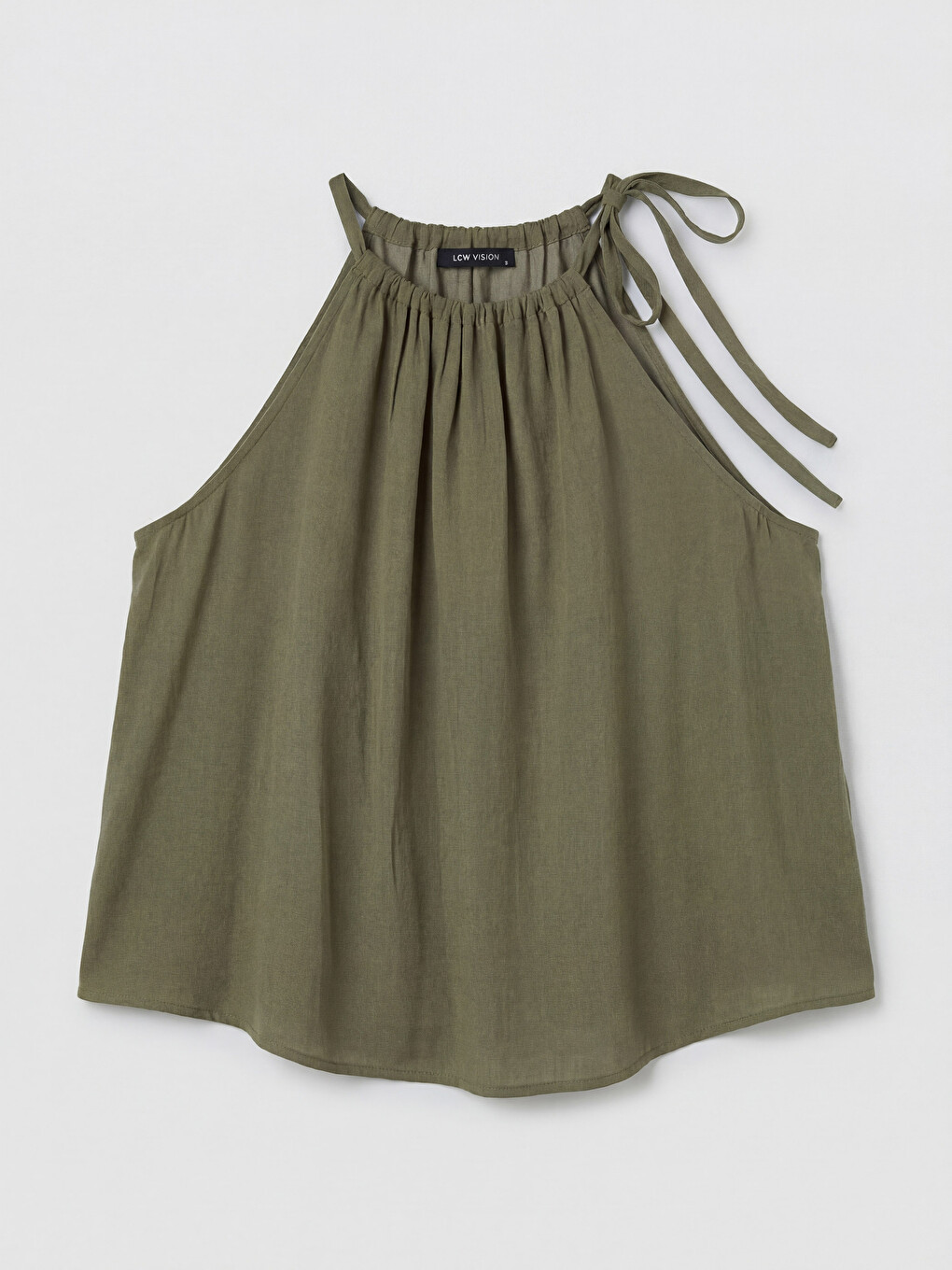 Halter Neck Ruched Blouse-4