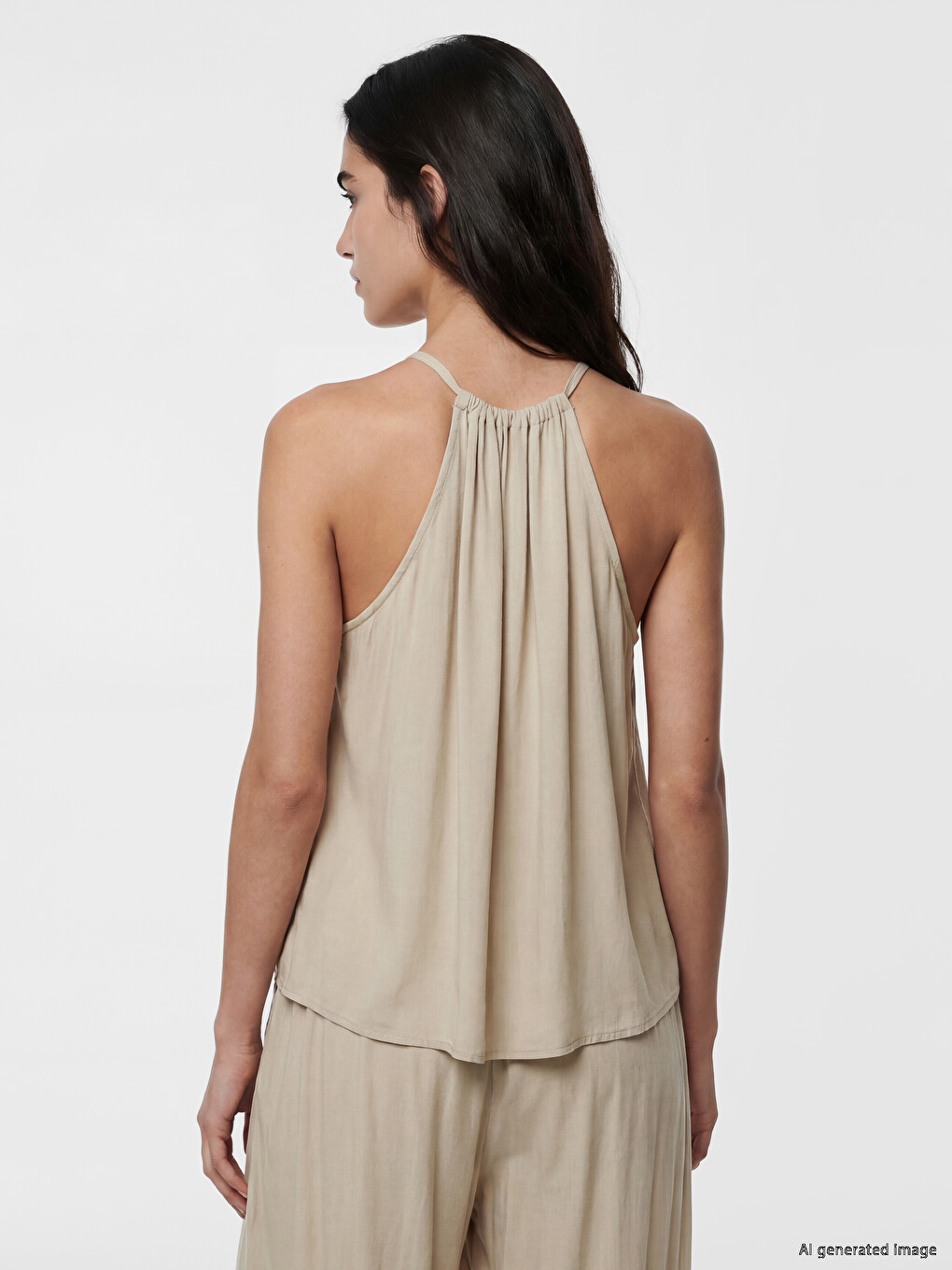 Halter Neck Ruched Blouse-3