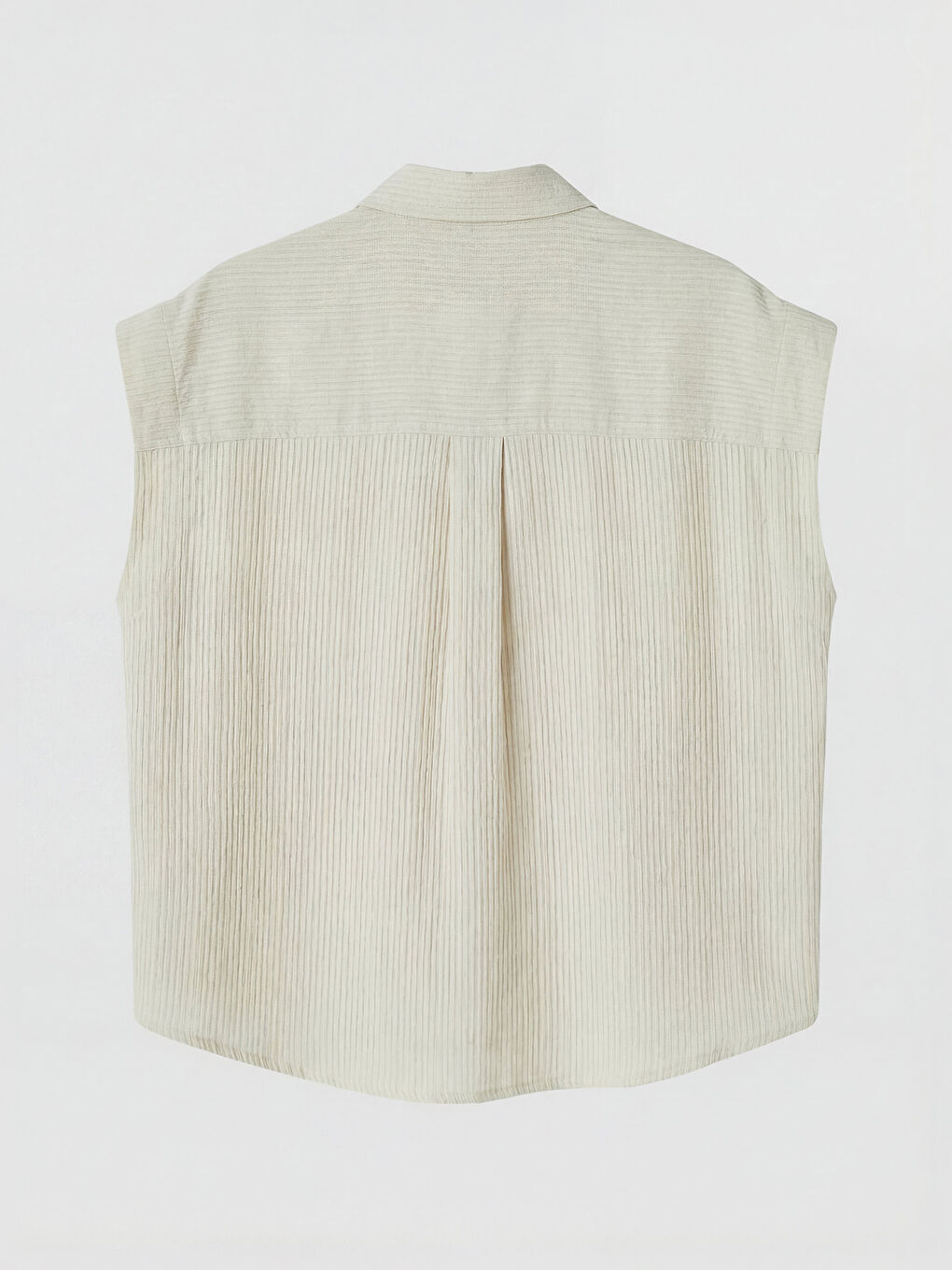 Bej Dokulu Müslin Kadın Gömlek-1