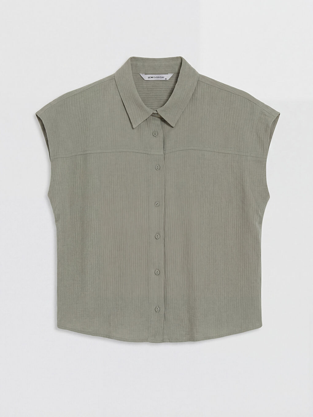 Yeşil Regular Fit Müslin Kadın Gömlek