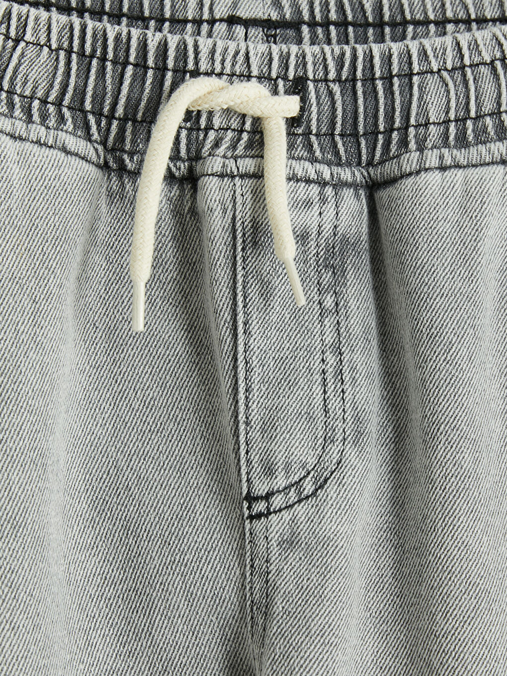 Gri Baggy Fit Erkek Çocuk Jean Pantolon-2