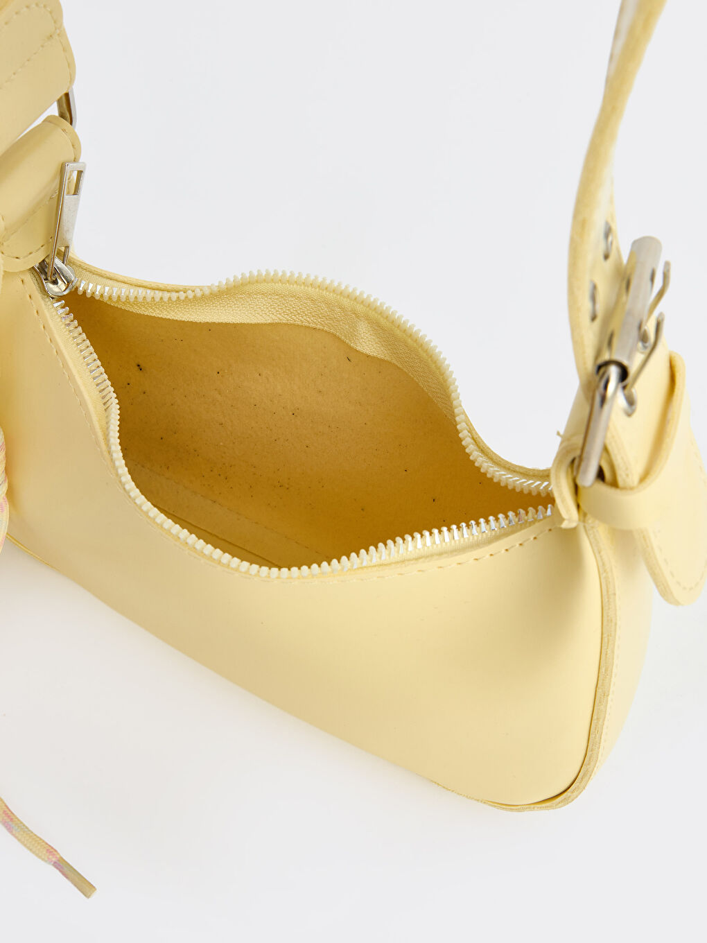 Sarı Deri Görünümlü Kadın Omuz Çantası-2