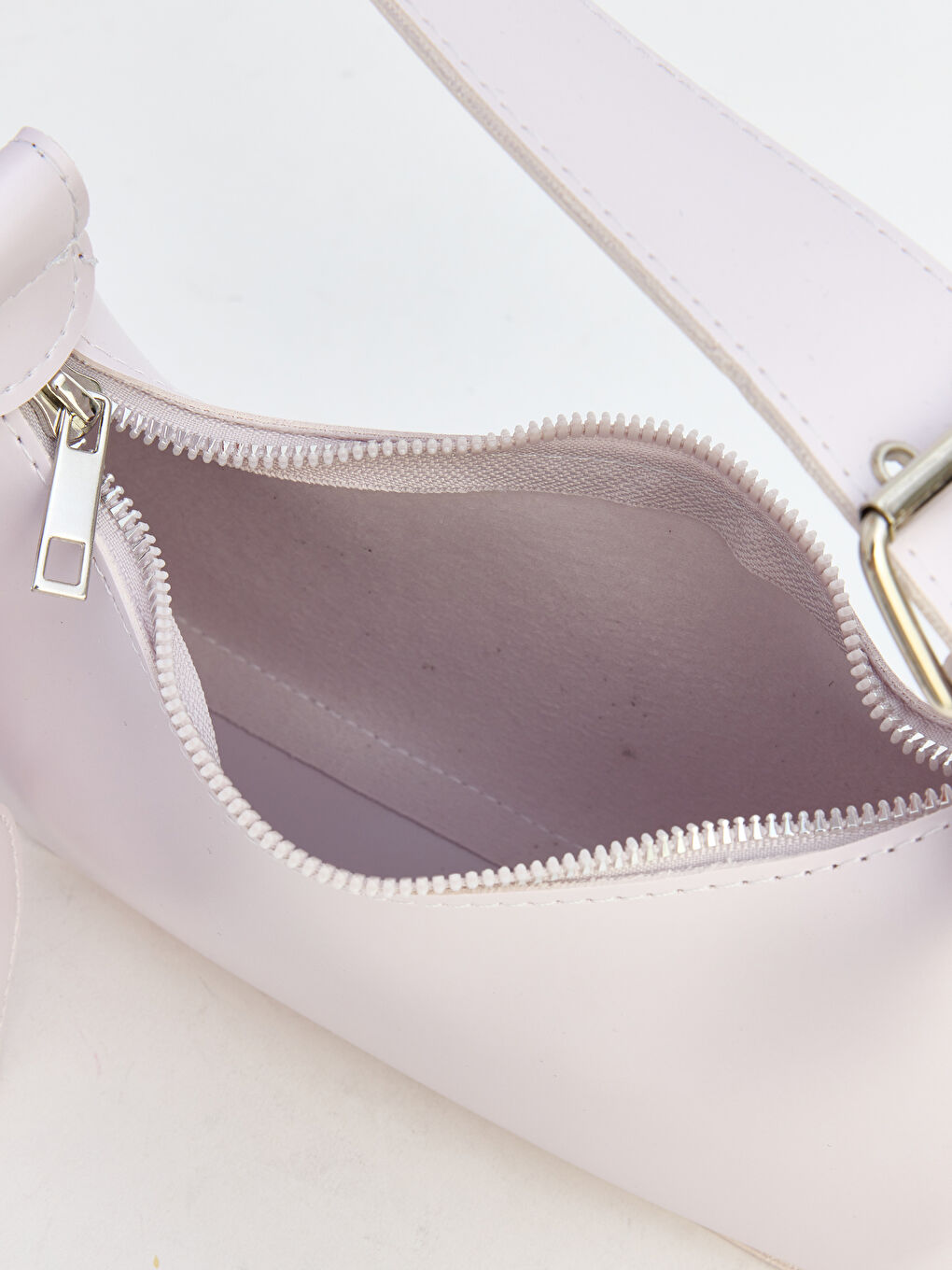 Lila Deri Görünümlü Kadın Omuz Çantası-2