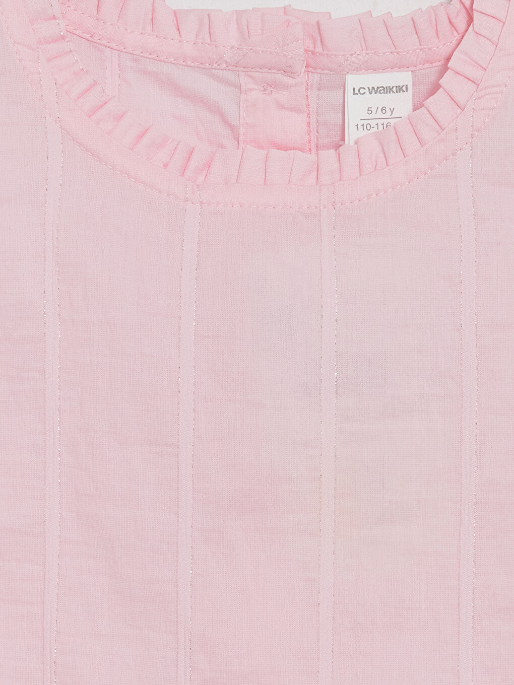 Pembe Fırfır Detaylı Kız Çocuk Bluz-2
