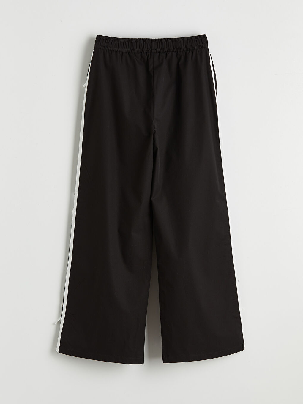 Siyah Fiyonk Detaylı Kız Çocuk Poplin Pantolon-1