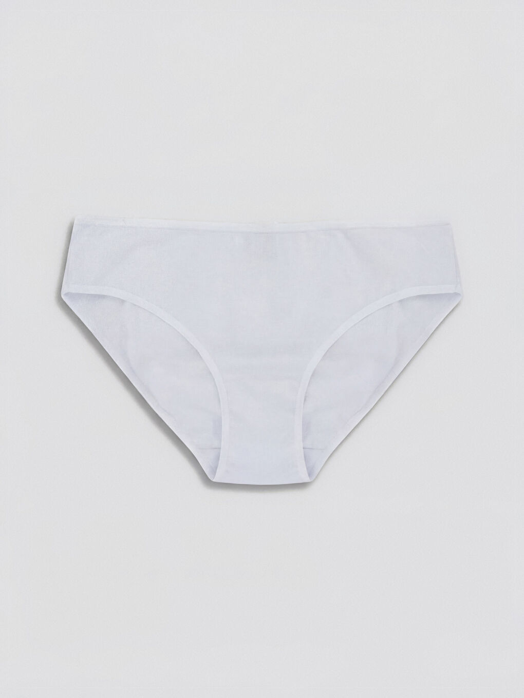 Bej Düz Bikini Külot 3'lü-1