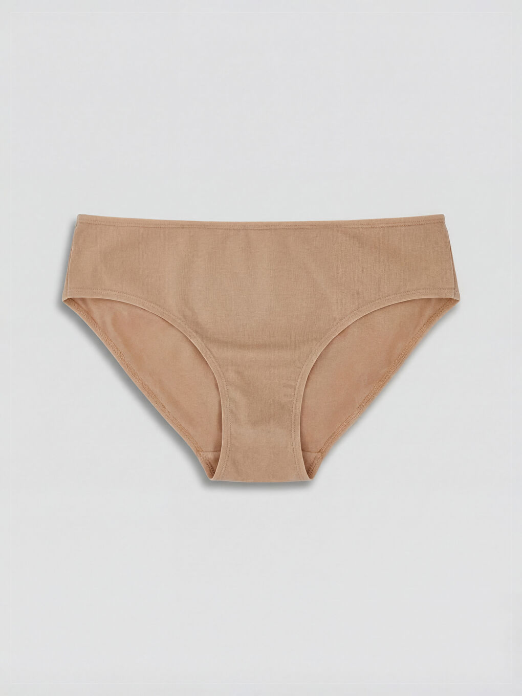 Bej Düz Bikini Külot 3'lü-2