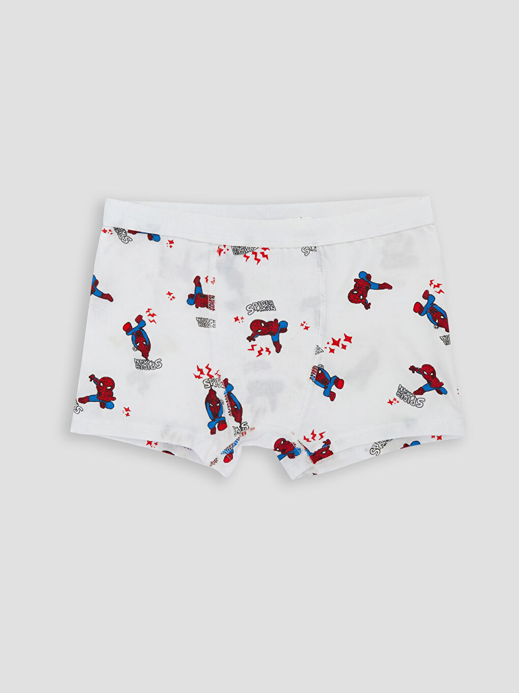 Beyaz Spider-Man Baskılı Erkek Çocuk Boxer 3'lü-3