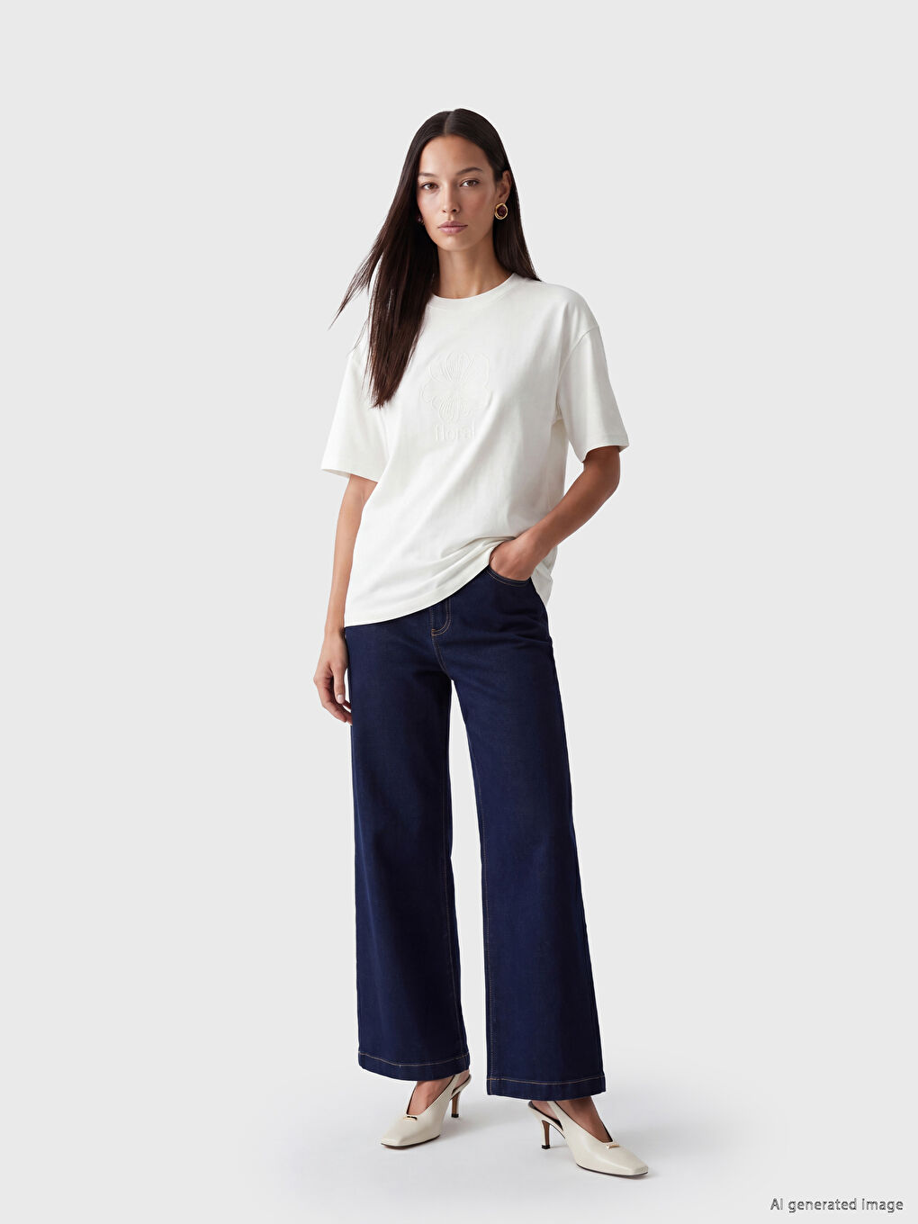 Crew Neck Embroidered Blouse-1