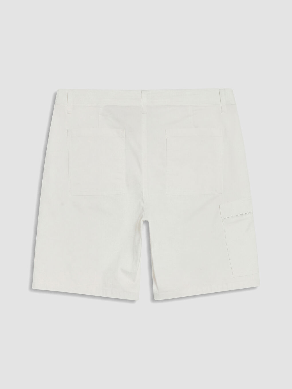 Ekru Regular Fit Poplin Erkek Şort-2