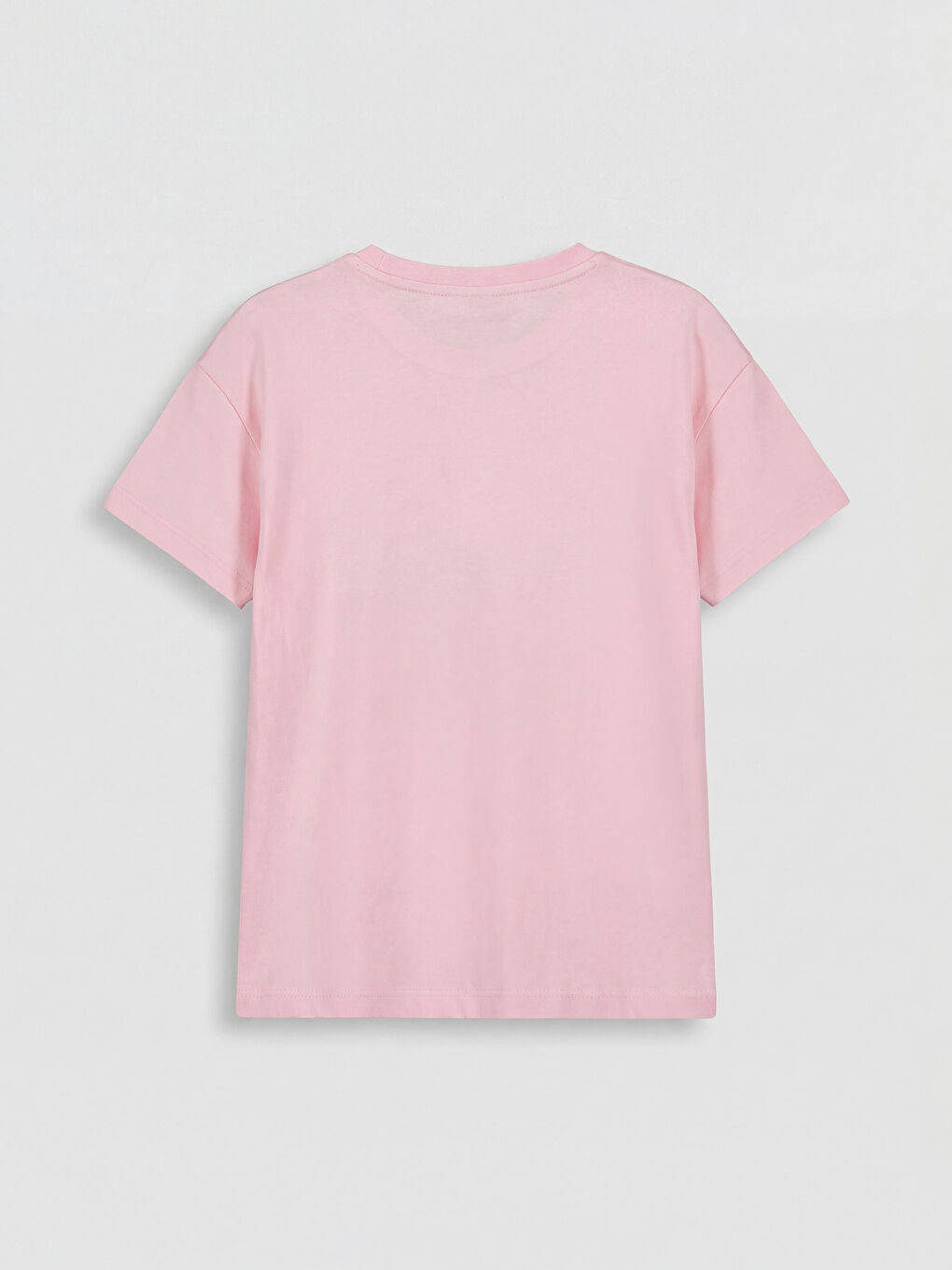 Pembe Bisiklet Yaka Hello Kitty Baskılı Kız Çocuk Tişört-1