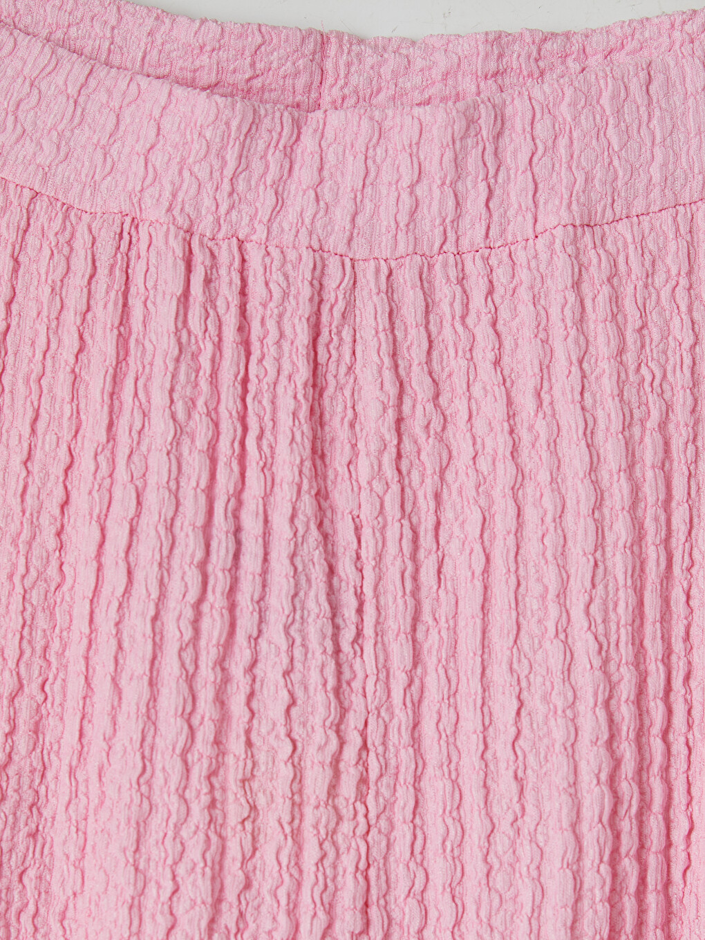 Pembe Dokulu Geniş Paça Kız Çocuk Eşofman Altı-1